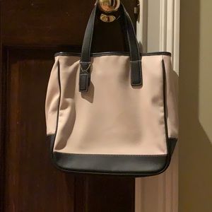 Coach Hamptons bag, blush pink with genuine black leather
